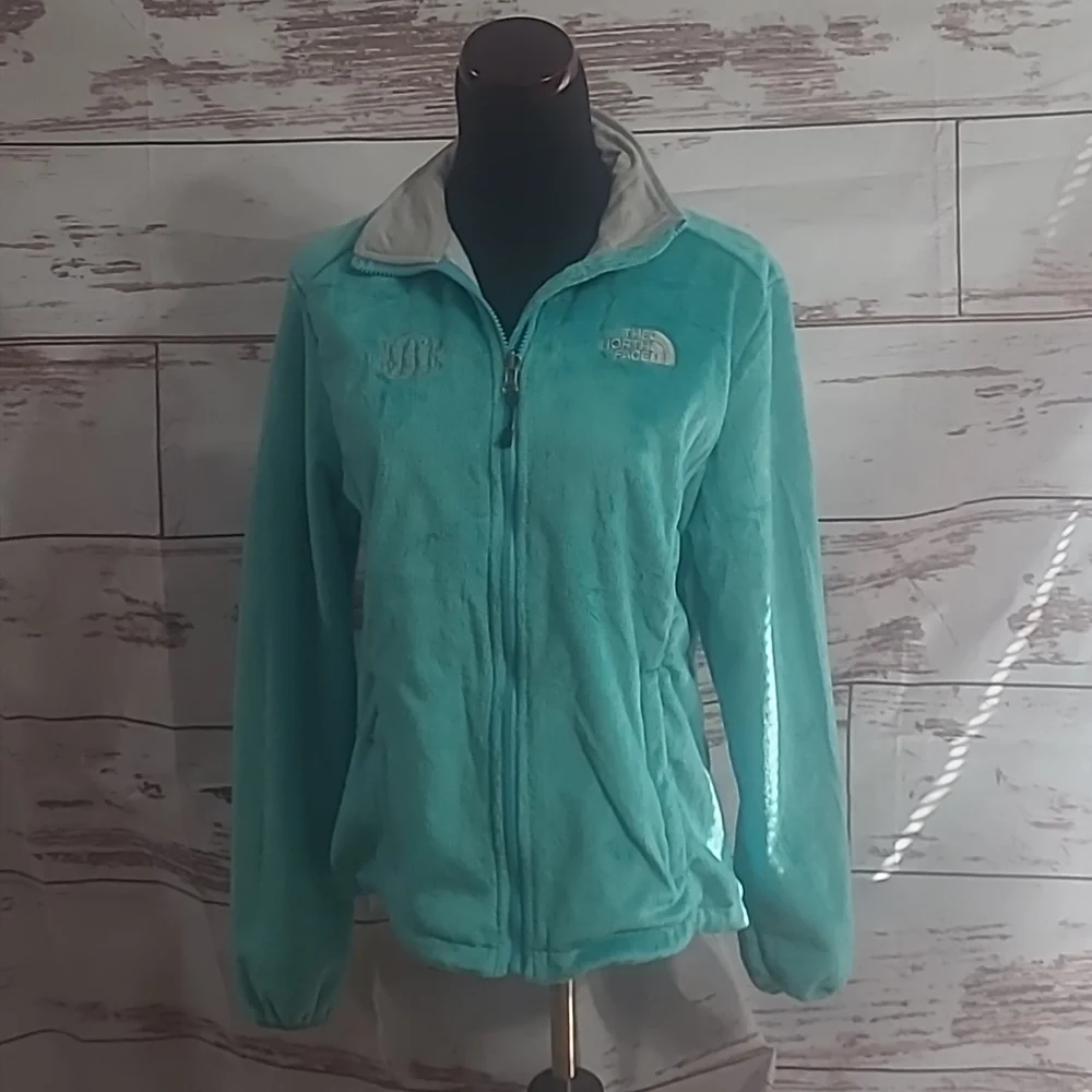 North Face Large Turquoise Fleece jacket - Picture 2 of 8